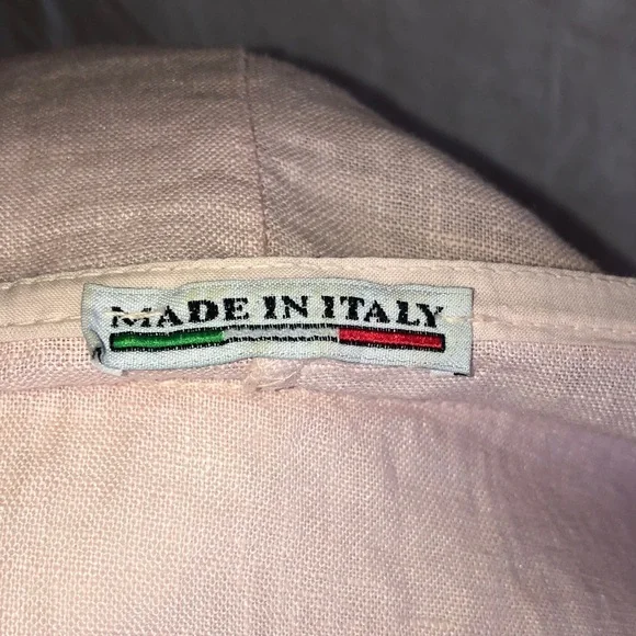 Blush Pink Linen Women's Top xl - Picture 4 of 5